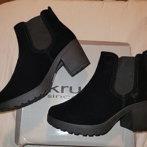 Suede Heel Chelsea Boot